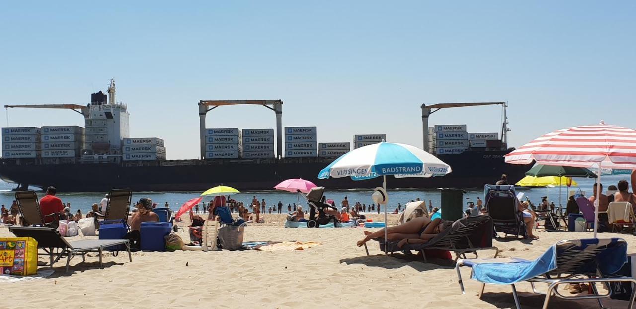Rijksmonument Havenzicht, Met Zeezicht, Ligging Direct Aan Zee En Centrum Vlissingen Bagian luar foto